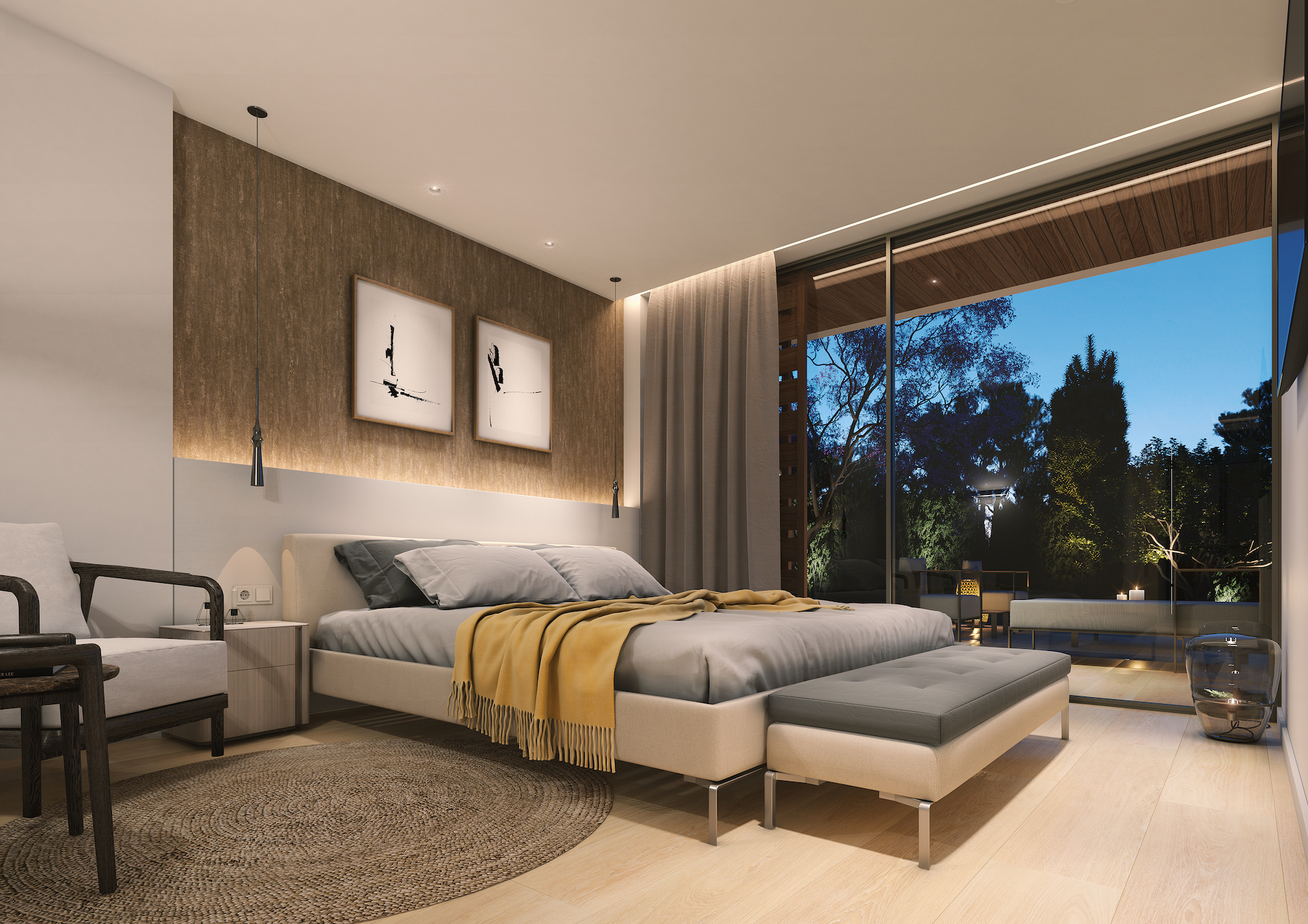 resa victoria ibiza real estate villa for sale new development furnet 2021 private pool interior modern bedroom .jpg